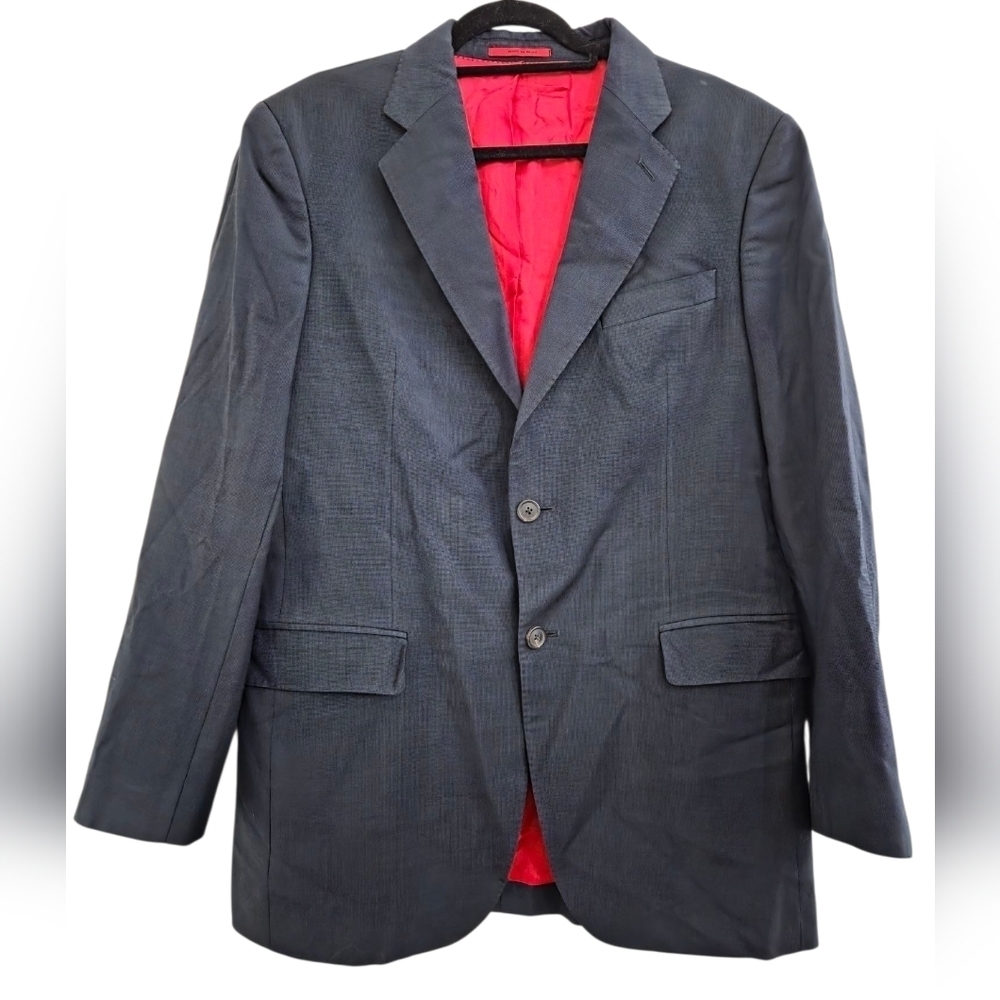 Carolina Herrera Navy 100% Wool Two Piece Suit Made in Spain Size 41 - Picture 6 of 15
